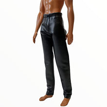 Load image into Gallery viewer, For Barbie Ken black pants Ken pants Ken faux leather pants
