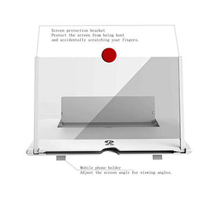 12"Screen Magnifier Cell Phone 3D HD Movie Video Amplifier with Foldable Holder Stand for iPhone X/8/8 Plus/7/7 Plus/6/6s/6 Plus/6s Plus and All other Smart Phones.A Smart Gift For Family