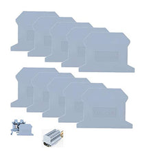 Load image into Gallery viewer, 10Pcs D-UK2.5BG DIN Rail Mounted Terminal Block End Cover - Gray
