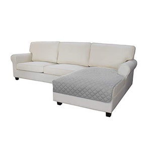 Easy-Going Sofa Slipcover L Shape Sectional Couch Cover 42 x 52 inches Rectangular Chaise Lounge Cover Reversible Sofa Cover Furniture Protector for Pets Kids Children Dog Cat(Light Gray/Light Gray)