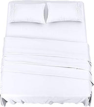 Load image into Gallery viewer, Utopia Bedding Bed Sheet Set - 4 Piece Full Bedding - Soft Brushed Microfiber Fabric - Shrinkage &amp; Fade Resistant - Easy Care (Full, White)

