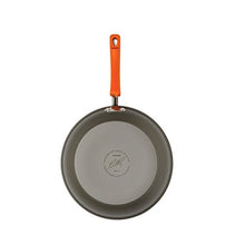 Load image into Gallery viewer, Rachael Ray Brights Hard Anodized Nonstick Frying Pan Set / Fry Pan Set / Hard Anodized Skillet Set - 9.25 Inch and 11.5 Inch, Gray with Orange Handles
