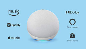All-new Echo (4th Gen) | With premium sound, smart home hub, and Alexa | Glacier White
