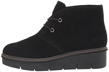 Load image into Gallery viewer, Clarks Women's Airabell Ankle Chukka Boot, Black Suede, 8.5 Wide
