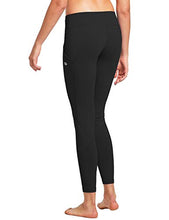 Load image into Gallery viewer, BALEAF Women's Mid-Waist Yoga Leggings Side Pockets 28" Workout Running Athletic Pants (XS-2X) Black M
