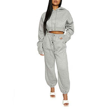Load image into Gallery viewer, Sweatpants for Teen Girls,Women's High Waisted Sweatpants Joggers Fall Winter Workout Baggy Yoga Pants Cinch Bottom Trousers (Grey, S)
