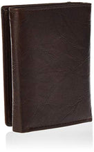 Load image into Gallery viewer, Fossil Men's Neel Leather Trifold with Id Window Wallet, Brown
