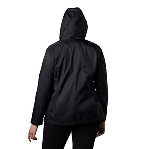 Columbia Women's Switchback III Adjustable Waterproof Rain Jacket, Black, Medium