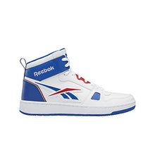 Load image into Gallery viewer, Reebok Unisex Resonator Mid Basketball Shoe, White/Vector Blue/Vector Red, 10.5 US Men
