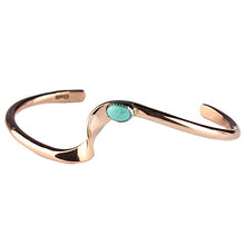 Load image into Gallery viewer, Tskies Copper Bracelet for Women Authentic Inlaid Turquoise Stone Native American Made Jewelry
