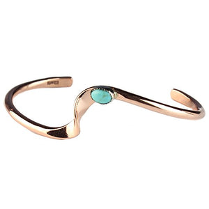 Tskies Copper Bracelet for Women Authentic Inlaid Turquoise Stone Native American Made Jewelry