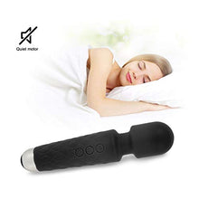 Load image into Gallery viewer, Allovers Personal Magic Waterproof Wand Massager, Mini Handheld Rechargeable Neck Shoulder Back Body Massage with 8 Powerful Speeds&amp;20 Pulsating Patterns for Sports Recovery &amp; Muscle Aches (Black)
