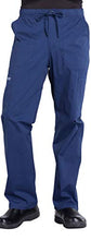 Load image into Gallery viewer, Cherokee Workwear Professionals Men&#39;s 1 Pocket V-Neck Scrub Top WW675 &amp; Men&#39;s Drawstring Cargo Scrub Pants WW190 Medical Uniforms Scrub Set (Navy - Large/Medium)
