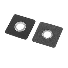 Load image into Gallery viewer, AMLESO 20 Sew on Clothing Patches PU Leather Badges Metal Eyelets Grommets Patch for Purse Bag Craft - Black Square
