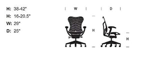 Herman Miller Mirra 2 Chair - Tilt Limiter and Seat Angle, Butterfly Back (Renewed)