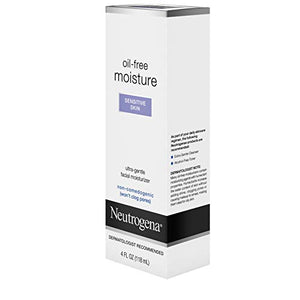 Neutrogena Oil Free Moisture Daily Hydrating Facial Moisturizer & Neck Cream with Glycerin - Fast Absorbing Ultra Gentle Lightweight Face Lotion & Sensitive Skin Face Moisturizer, 4 fl. oz (Pack of 2)