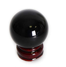 Load image into Gallery viewer, JIC Gem Black Obsidian Sphere Ball Polished Natural Fengshui Healing Decoation Crystal Meditation Ball (2.2&quot;, 55mm) with Base
