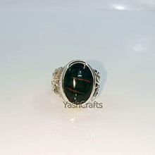 Load image into Gallery viewer, Blood Stone Solid 925 Sterling Silver Ring/Natural Bloodstone Gemstone Ring/Gorgeous Blood Stone Silver Ring, Handmade Jewelry, Women&#39;s Ring, Womens Bloodstone Ring, Valentine Day Gift Ring
