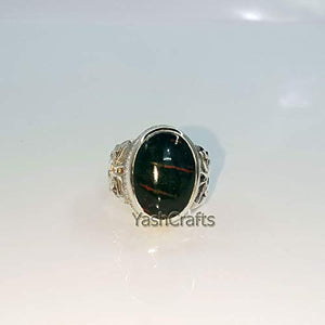Blood Stone Solid 925 Sterling Silver Ring/Natural Bloodstone Gemstone Ring/Gorgeous Blood Stone Silver Ring, Handmade Jewelry, Women's Ring, Womens Bloodstone Ring, Valentine Day Gift Ring
