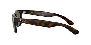 Ray-Ban RB2132 New Wayfarer Square Sunglasses, Tortoise/G-15 Green, 52 mm