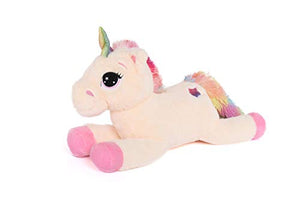 Toys Studio Big Unicorn Stuffed Animal Soft Large Unicorn Plush Pillow Toy Gift for Girls Boys (Pink, 32 '')