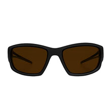 Load image into Gallery viewer, Edge TSK215 Kazbek Polarized Wrap-Around Safety Glasses, Anti-Scratch, Non-Slip, UV 400, Military Grade, ANSI/ISEA &amp; MCEPS Compliant, 5.04" Wide, Black Frame/Copper Lens
