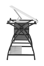 Load image into Gallery viewer, SD Studio Designs 13326 Comet Center with Stool, Black/White, 50" W x 23.75" D x 29.5" H

