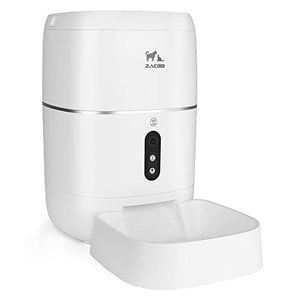 Zacro 6L Automatic Cat Dog Feeder - WiFi Automatic Pet Smart Feeder Food Dispenser, 1080P HD WiFi Pet Camera with Night Vision and 2-Way Audio Communication, Wi-Fi Enabled App for iOS/Android
