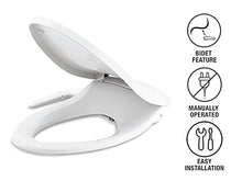 Load image into Gallery viewer, Kohler 5724-0 Puretide Manual Bidet Toilet Seat, Elongated, White with Quiet-Close Lid
