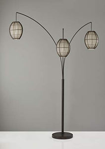 Adesso 4026-26 Maui Arc Lamp – 82-inch 3-Light Floor Lamp – Antique Bronze Finish Standing Lamp. Home Decor Lighting Fixtures
