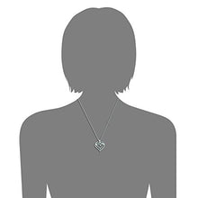 Load image into Gallery viewer, Gilded Sterling Silver 1/4cttw Natural Round-Cut Black Diamond Heart Pendant-Necklac with an 18 Inch Chain
