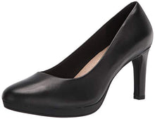 Load image into Gallery viewer, Clarks womens Ambyr Joy Pump, Black Leather, 8.5 Wide US
