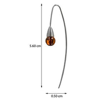 Load image into Gallery viewer, Honey Amber Sterling Silver French Collection Designer Earrings
