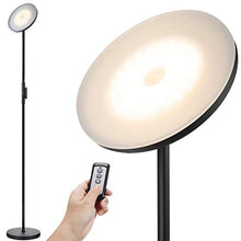 Load image into Gallery viewer, 2PCS, 1Silvery Grey+1Black, JOOFO Floor Lamp,30W/2400LM Sky LED Modern Torchiere 3 Color Temperatures Super Bright Floor Lamps-Tall Standing Pole Light with Remote &amp; Touch Control
