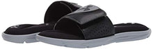 Load image into Gallery viewer, Under Armour Men's Ignite VI SL Slide Sandal, Black (002)/Steel, 11 M US

