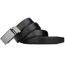 Load image into Gallery viewer, Men's Comfort Genuine Leather Ratchet Dress Belt with Automatic Click Buckle (Suit Pant Size 28"-44", Style 1 -Black)
