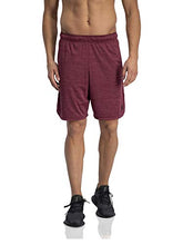 Load image into Gallery viewer, Dry FIT Gym Shorts for Men - Mens Workout Running Shorts - Moisture Wicking with Pockets and Side Hem Burgundy
