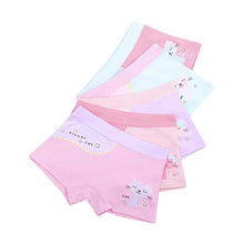 Load image into Gallery viewer, Core Pretty Little Girls Cotton Underwear Soft Boy Shorts Kids Comfortable Briefs Nice Panties Cute Cat Pattern Design Underpants(Flower Cat, 6-8 Years)
