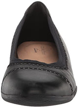 Load image into Gallery viewer, Clarks Women's Sara Bay Ballet Flat, Black Leather, 10 Wide
