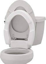 Load image into Gallery viewer, NOVA Medical Products Hinged Toilet Seat Riser, Lift Up and Down Raised Toilet Seat (For Under Seat), For Elongated Seat, White
