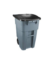 Load image into Gallery viewer, Rubbermaid Commercial Products Brute Rollout Trash/Garbage Can/Bin with Wheels, 50 GAL, for Restaurants/Hospitals/Offices/Back of House/Warehouses/Home, Gray (FG9W2700GRAY)

