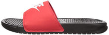 Load image into Gallery viewer, Nike Men&#39;s Benassi Just Do It Slide Sandal, Black/White-University Red, 11 Regular US
