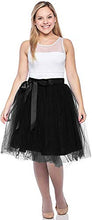 Load image into Gallery viewer, Dancina Women’s Knee Length Tutu A Line Tulle Skirt Plus (Size 12-22) Black
