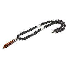Load image into Gallery viewer, Beaded Necklace for Men June Birthstone Jewelry Natural Stone Moonstone Black Lava Hematite Tigers Eye

