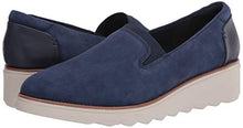 Load image into Gallery viewer, Clarks Women's Sharon Dolly Loafer, Dark Blue Suede, 8
