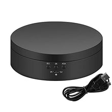 Load image into Gallery viewer, Apobob 6.6 LbS Motorized Rotating Display Stand, Display Turntable Stand Work with Battery/USB Power Supply, 360 Degree Electric Rotating Turntable for Photography Products, Shoes, Jewelry, 3D Models
