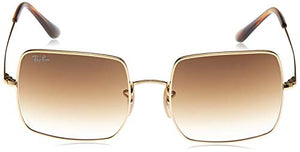 Ray-Ban RB1971 Classic Metal Square Sunglasses, Gold/Brown Gradient, 54 mm