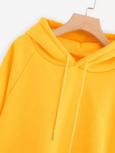 Load image into Gallery viewer, LUCAMORE Womens Girls Solid Long Sleeve Hoodie Yellow Hooded Sweatshirt Pullover Tops Blouse with Pocket
