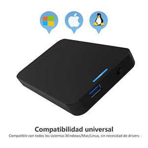 SABRENT 2.5-Inch SATA to USB 3.0 Tool-Free External Hard Drive Enclosure [Optimized for SSD, Support UASP SATA III] Black (EC-UASP)