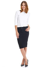 Load image into Gallery viewer, ESTEEZ Denim Pencil Skirt for Women Jean Knee Length Beverly Hills Black 8
